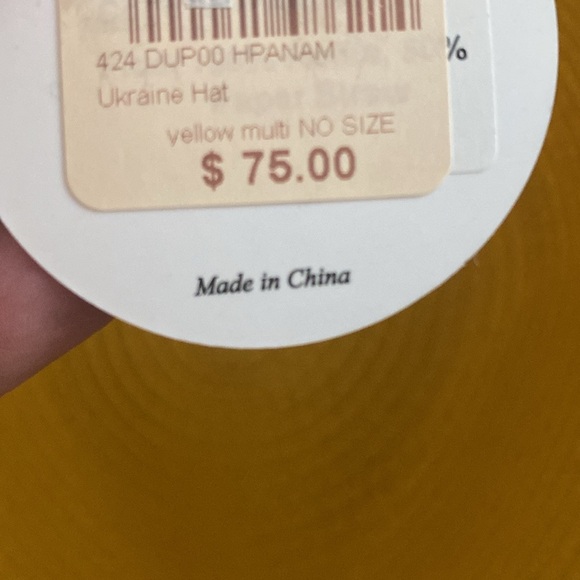 Dupatta Ukraine straw hat  NWT - Picture 9 of 11